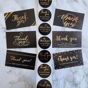 100 Pieces Thank you cards and Stickers Sale
